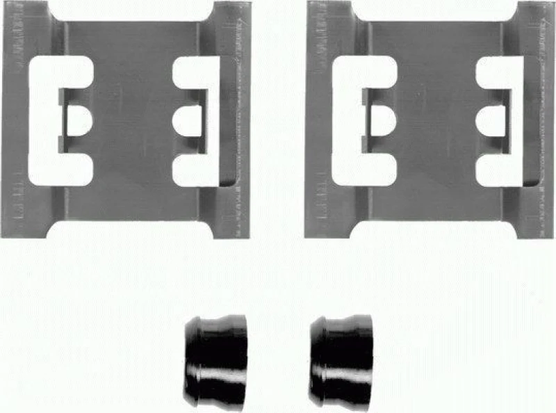 Image of HELLA Brake pad fitting kit HELLA 8DZ 355 202-391