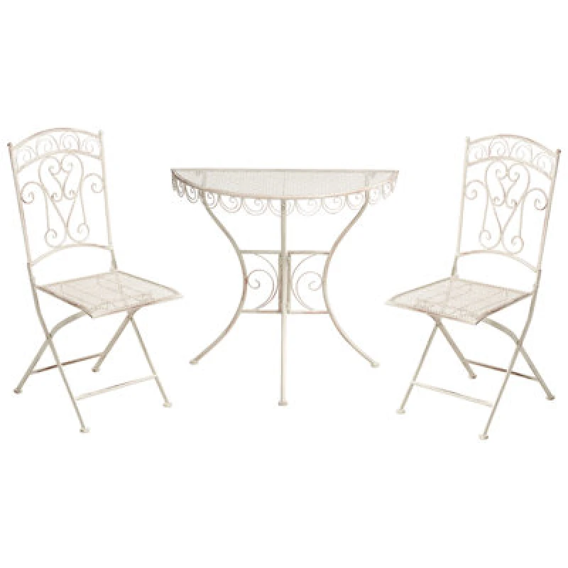 Image of Beliani Bistro Set Juina Metal Light Beige