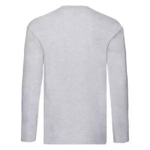Image of Fruit Of The Loom Mens R Long-Sleeved T-Shirt (S) (Heather Grey)