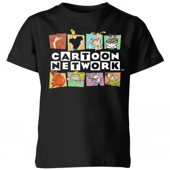 Image of Cartoon Network Logo Characters Kids T-Shirt - Black - 9-10 Years