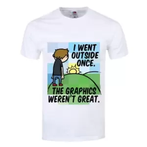 Image of Grindstore Mens I Went Outside Once T Shirt (XXL) (White)