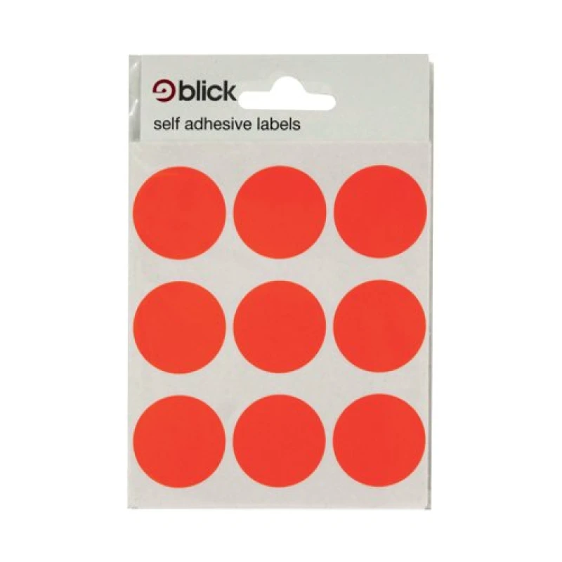 Image of Blick Self Adhesive Round Labels 29mm - Red (720 Pack) RS005155