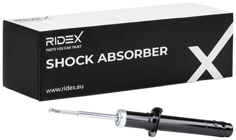 Image of RIDEX 854S0888 Shock absorber Front Axle, Gas Pressure, Twin-Tube, Telescopic Shock Absorber, Bottom Clamp Shock Absorber (854)