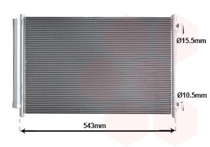 Image of VAN WEZEL Air conditioning condenser VAN WEZEL 17015709