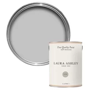 Image of Laura Ashley Silver Matt Emulsion Paint, 5L