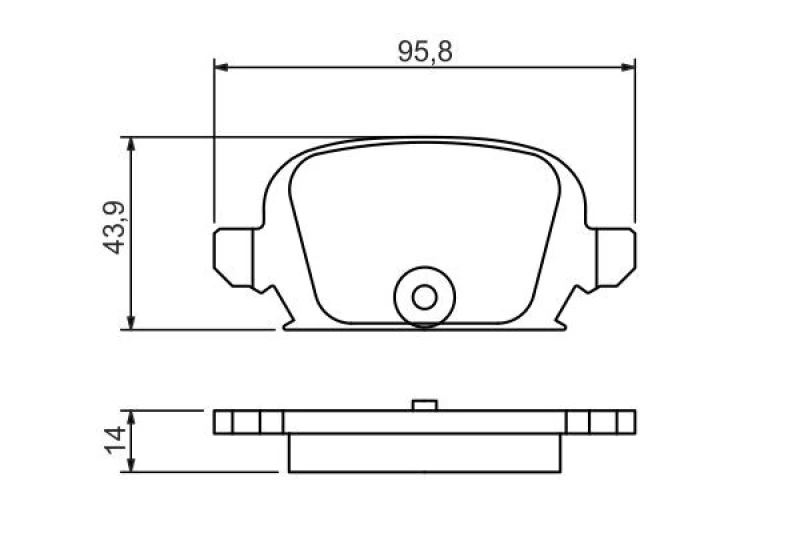 Image of Bosch 0 986 494 340 Brake pad set with acoustic wear warning Low-Metallic Brake Pad Set,disc brake (402)
