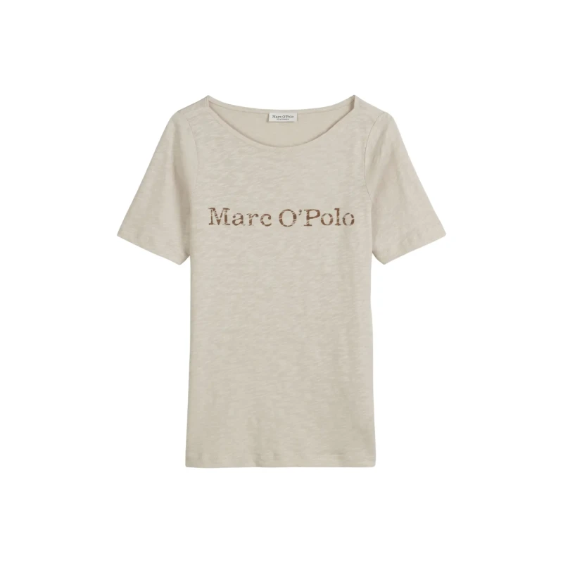Image of Marc O'Polo Womens t-shirt with printed logo on the inside of the chest Marc O'Polo Gris Female XS