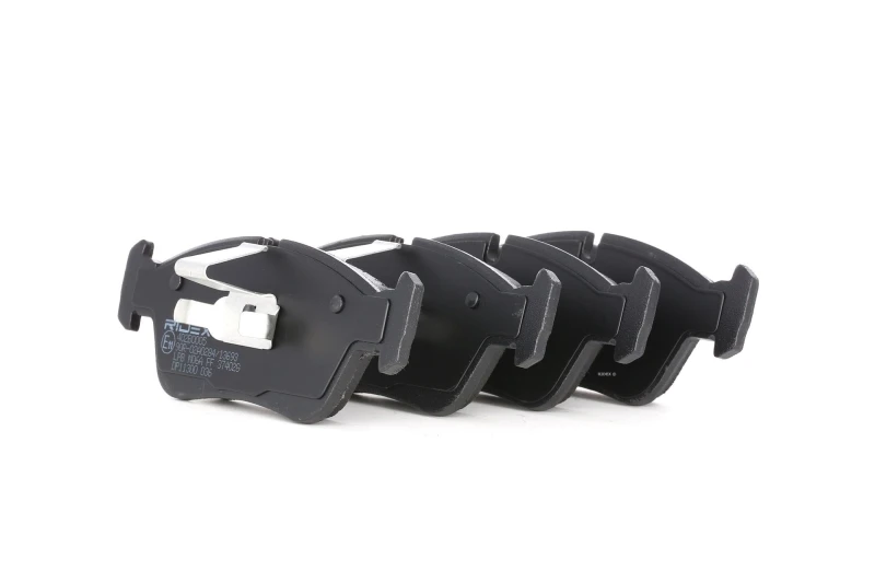 Image of RIDEX 402B0005 Brake pad set Front Axle, excl. wear warning contact, with anti-squeak plate Brake Pad Set,disc brake (402)