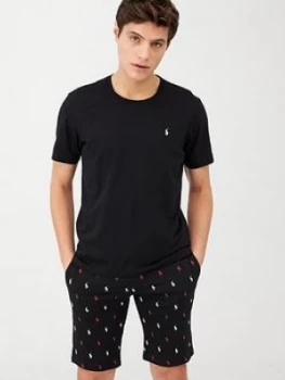 Image of Polo Ralph Lauren Logo Lounge T-Shirt - Black Size M Men