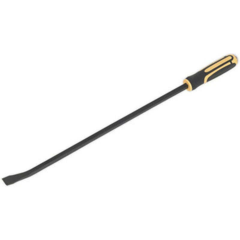 Image of Loops 610mm Heavy Duty 25° Pry Bar with Hammer Cap - Hardened Steel Shaft - Soft Grip Metallics