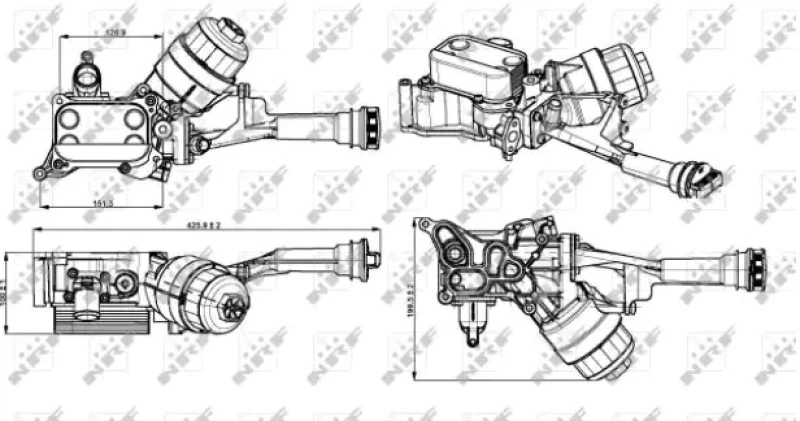 Image of NRF 31348 Oil Cooler with filter, with oil cooler Aluminium Oil Cooler,engine oil (469)