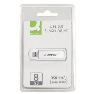 Image of Q-Connect SilverBlack USB 3.0 Slider 8GB Flash Drive 43202005 KF16368