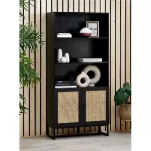 image of Julian Bowen Padstow Tall Bookcase Black