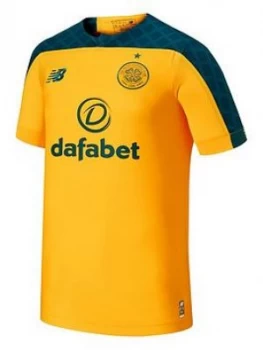 Image of New Balance New Balance Celtic Fc Mens Away 19/20 Short Sleeved Shirt, Yellow, Size XL, Men