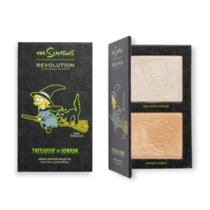 Image of The Simpsons Makeup Revolution Mini Highlighter Palette "Witch Lisa"