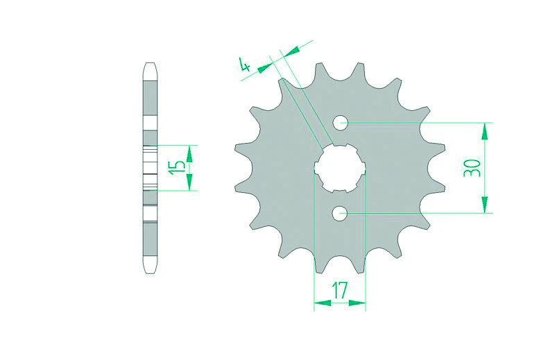 Image of AFAM Steel Standard Front Sprocket 20101 - 420