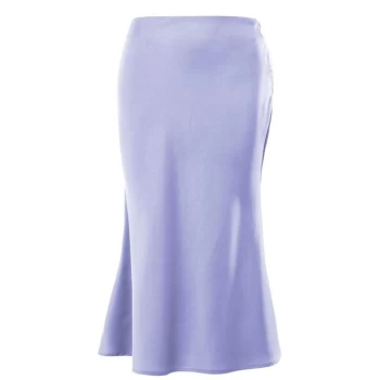 image of NA-KD NAKD Satin Skirt - Purple