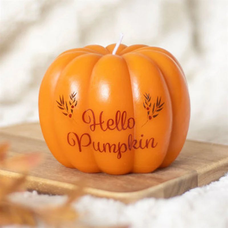 Image of Hello Pumpkin Shaped Candle Home Decorative