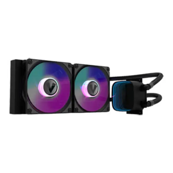 Image of Vida Aquilo 240mm ARGB Liquid CPU Cooler 2x ARGB PWM Fans Infinity Mirror RGB Pump Head Black