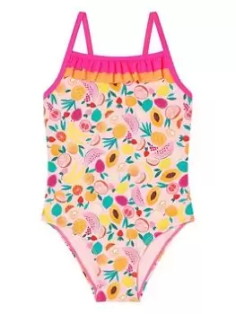 Accessorize Girls Fruit Print Swimsuit - Multi, Size Age: 5-6 Years, Women - main image