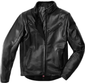 image of Spidi Premium Motorcycle Leather Jacket, black, Size 52, black, Size 52