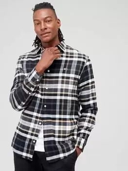 Image of Tommy Jeans Classic Essential Check Shirt - Black, Size 3XL, Men