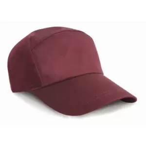 Image of Result Unisex Plain Baseball Cap (One Size) (Burgundy)