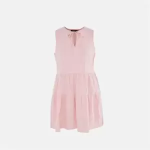 Missguided Textured Sleeveless Smock Dress - Pink