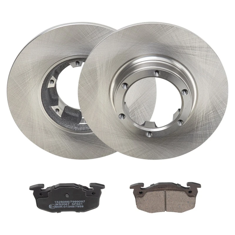 Image of RIDEX 3405B2307 Brake disc and pads set Rear Axle, Brake Disc Type: Solid, prepared for wear warning indicator Brake Set,disc brakes (3405)