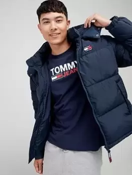 Image of Tommy Jeans Tjm Alaska Padded Jacket - Twilight Navy, Twilight Navy, Size XS, Men