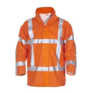 Neer Multi Hydrosoft Flame Retardant Anti-static High Visibility Waterproof Parka Orange - Size L