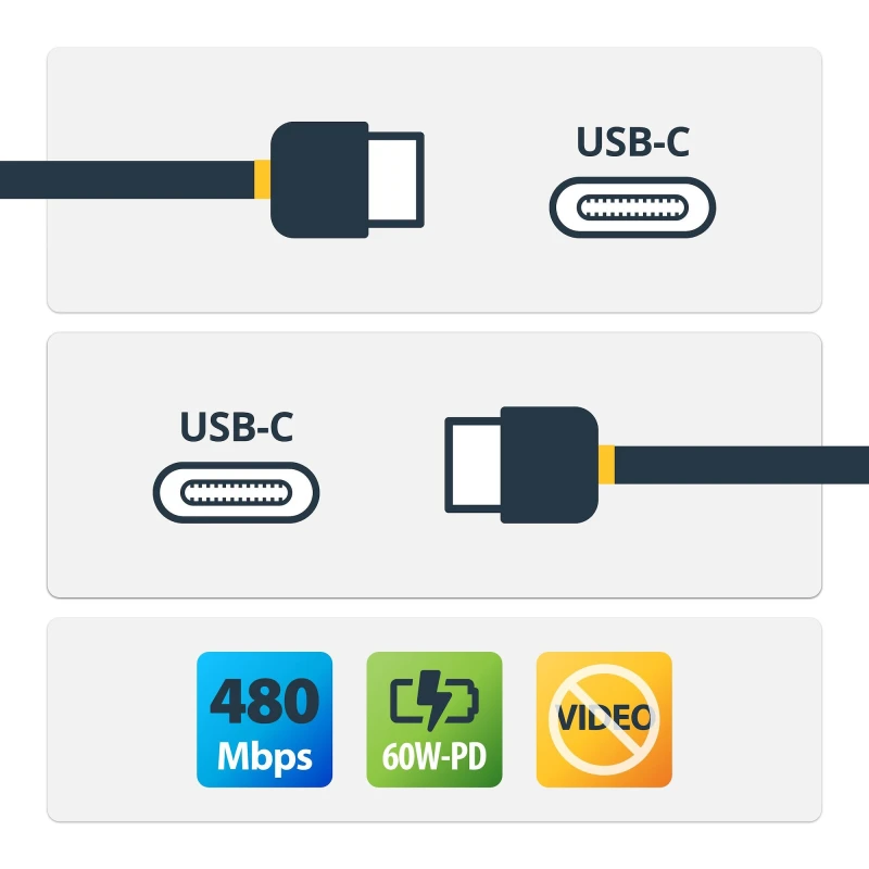 Image of StarTech.com 1m White USB-C Charging Cable USB2CC1MNCWHE