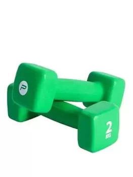 image of Pure2Improve Pair Of Neoprene Coated Dumbbells - 2Kg