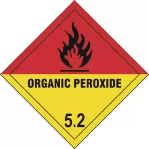 Image of Organic Peroxide 5.2 - Self Adhesive Sticky Sign Diamond (100 x 100mm)