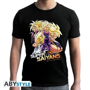 Image of Dragon Ball - Dbz/ Saiyans Mens X-Large T-Shirt - Black