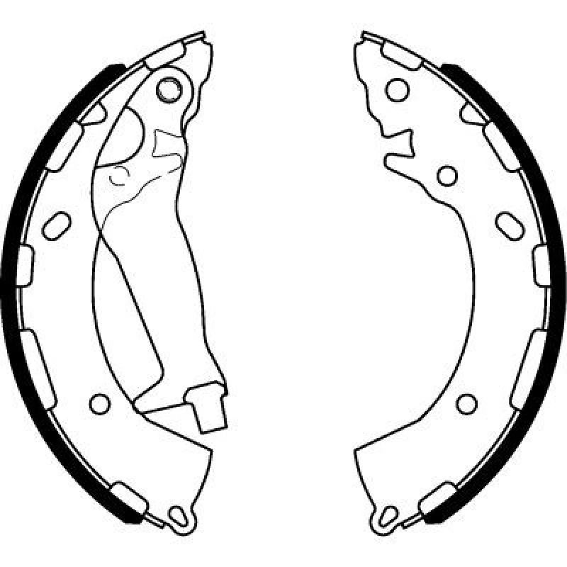 Image of HELLA Brake Shoe Set HELLA 8DB 355 000-401