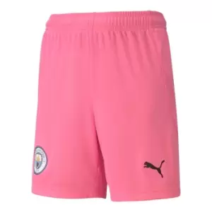 image of 2020-2021 Man City Away Goalkeeper Shorts (Pink) - Kids