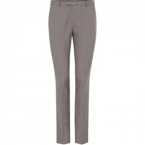 image of Label Lab Kruger Skinny Fit Grey Texture Suit Trouser - Grey