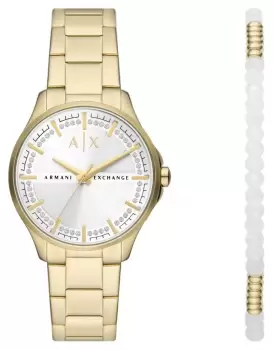 Image of Armani Exchange AX7139SET Gold PVD Plated and Bracelet Watch