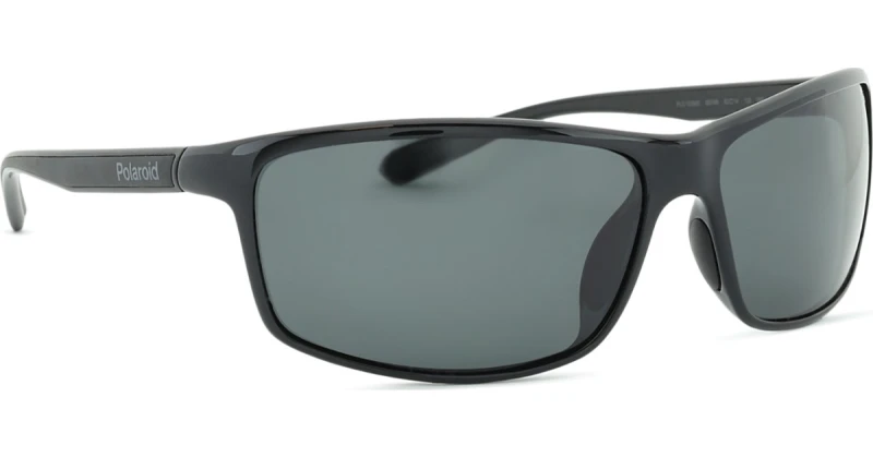 Image of Polaroid Polaroid Men Sport Wrap Black Grey Polarized Sunglasses Black One Size Male 716736370170