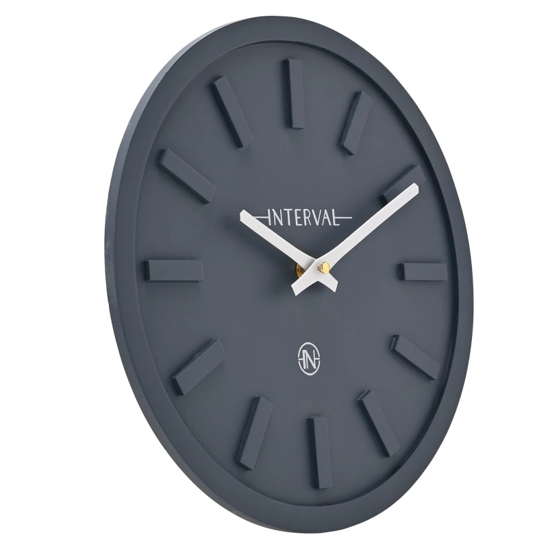 Image of Interval Minimalist Wall Clock 30cm - Blue Mid Blue unisex