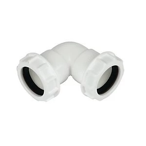 Image of FloPlast WC10 Unicom Compression Waste 90 Deg Bend - 32mm