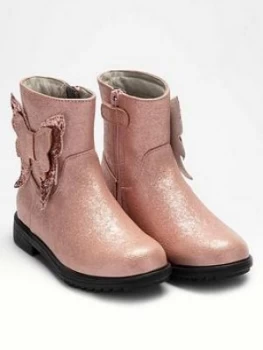 image of Lelli Kelly Eneva Butterfly Ankle Boot - Pink, Size 11 Younger