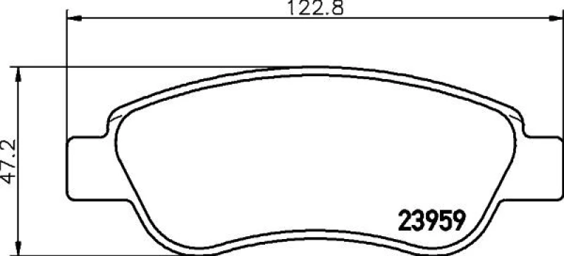 Image of HELLA Brake pad set HELLA 8DB 355 012-141