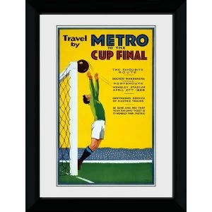 Image of Transport For London Metro To The Cup Final 50 x 70 Framed Collector Print
