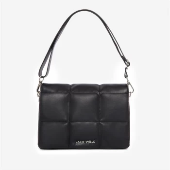 image of Jack Wills Quilted Shoulder Bag - Black