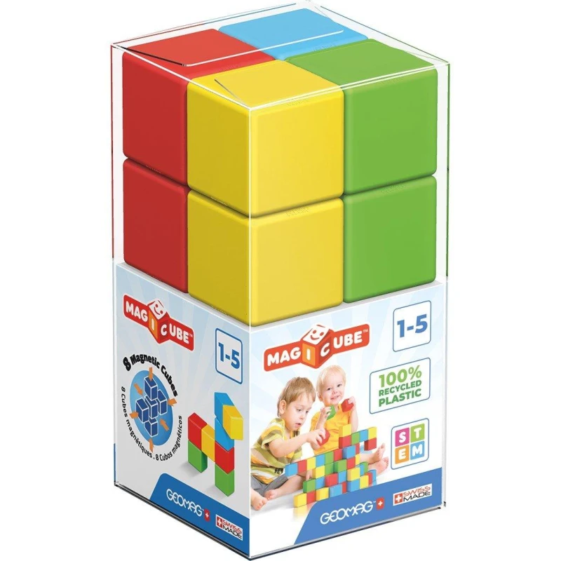 Image of Geomag Magicube Green Line 8 Cubes Multi unisex