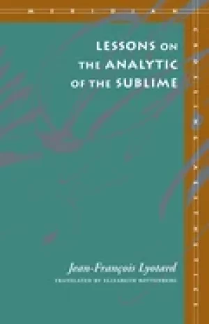 Image of lessons on the analytic of the sublime