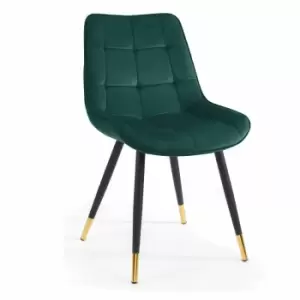 image of Julian Bowen Set Of 2 Hadid Dining Chairs Green