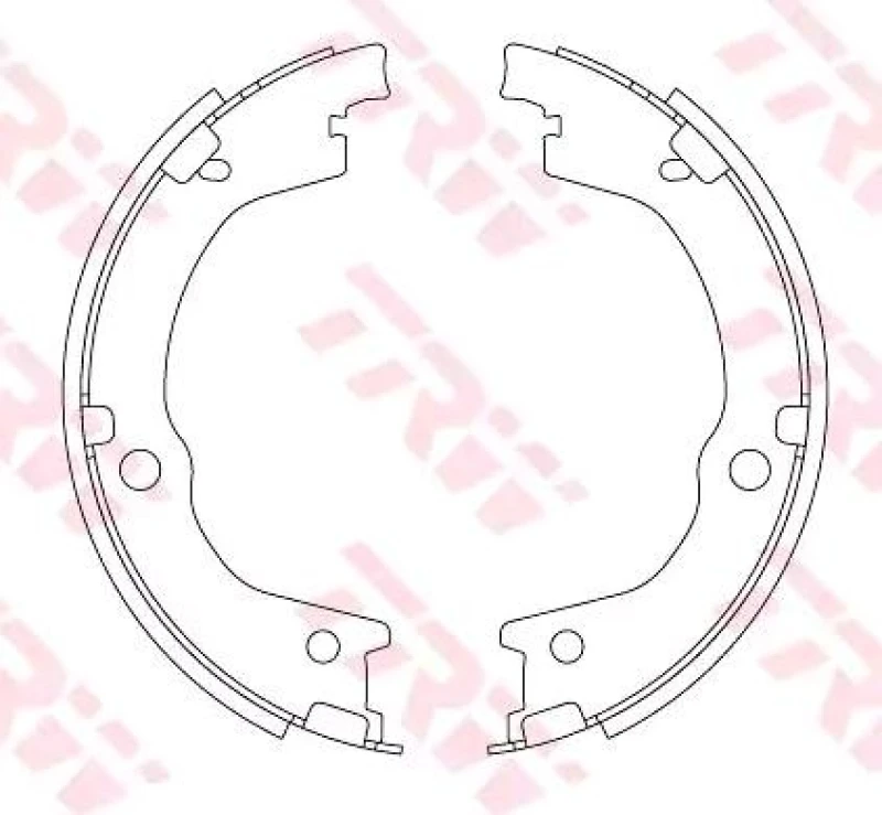 Image of Handbrake shoes TRW GS8829